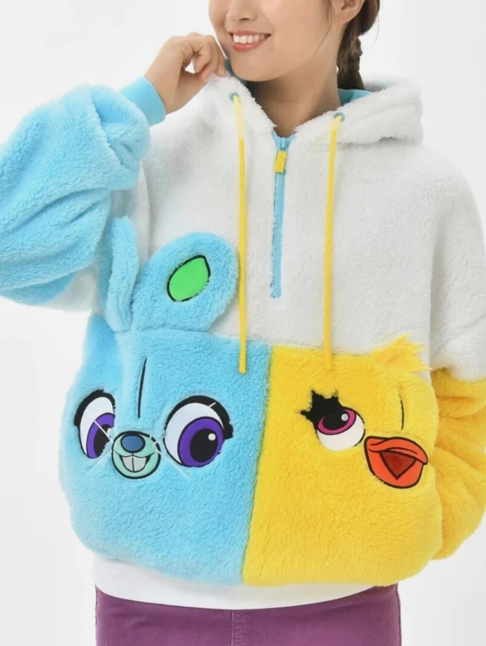 Disney Toy Story Bunny & Chickie Fleece Hoodie, XS